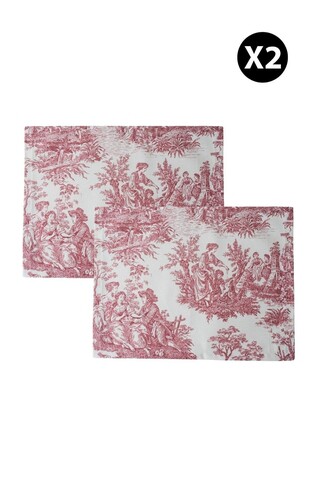Set suporturi pentru farfurie (2 Pieces), BST057, Burgundia / Alb