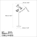 Lampadar, L'essentiel Maison, 521SHN2255, Negru