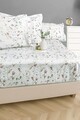 Set de pat dublu (cearceaf cu elastic si perne) Satin, L'essentiel Maison, Mia 160, Alb / Verde / Roșu / Galben