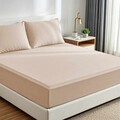 Set de pat pentru o persoana (cearceaf cu elastic si perna) 2 piese, L'essentiel Maison, Muslin 100, Bej