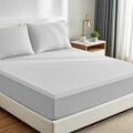 Set de pat pentru o persoana (cearceaf cu elastic si perna) 2 piese, L'essentiel Maison, Muslin 120, Gri deschis