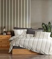Lenjerie de pat dubla, L'essentiel Maison, Avva, Antracit/Alb