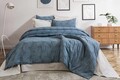 Lenjerie de pat dubla, L'essentiel Maison, Astrid, Albastru indigo