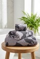 Set prosoape (3 Pieces), L'essentiel Maison, Zebră, Gri/Negru