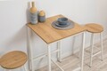 Scaun, Hanah Home, Mora, 32x65x32 cm, Alb