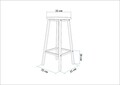 Scaun, Hanah Home, Mora, 32x65x32 cm, Alb