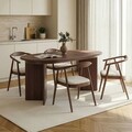 Masa extensibila, Hanah Home, Sorell, 160x75x90 cm, Maro