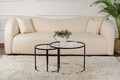Set masute de cafea, Hanah Home, Black-Transparent-60-42, Negru