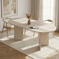 Masa extensibila, Hanah Home, Sorell, 160x75x90 cm, Travertin