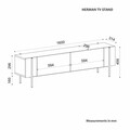 Comoda TV, Hanah Home, Herman, 160x45.6x31.4 cm, Alb