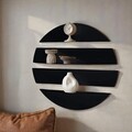 Raft de perete, Hanah Home, Vlnt118Syh, 76x76 cm, Negru