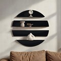 Raft de perete, Hanah Home, Vlnt118Syh, 76x76 cm, Negru