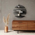 Raft de perete, Hanah Home, Vlnt118Syh, 76x76 cm, Negru
