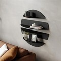 Raft de perete, Hanah Home, Vlnt118Syh, 76x76 cm, Negru