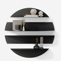 Raft de perete, Hanah Home, Vlnt118Syh, 76x76 cm, Negru