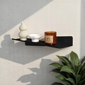Raft de perete, Hanah Home, Vlnt123Syh, 60x14 cm, Negru