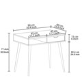 Birou, Hanah Home, Offer, 90x80x60 cm, Nuc antic / Lemn