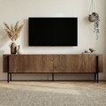 Comoda TV, Hanah Home, Nexus, 180x30x45 cm, Stejar Caucazian / Negru
