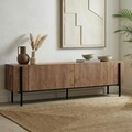 Comoda TV, Hanah Home, Nexus, 180x30x45 cm, Stejar Caucazian / Negru
