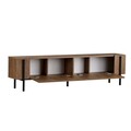 Comoda TV, Hanah Home, Nexus, 180x30x45 cm, Stejar Caucazian / Negru