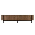 Comoda TV, Hanah Home, Nexus, 180x30x45 cm, Stejar Caucazian / Negru