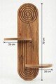 Raft de perete, Hanah Home, Artmtkwll3, 26x35x13 cm, Stejar
