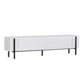 Comoda TV, Hanah Home, Nexus, 180x30x45 cm, Alb/Negru