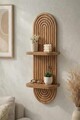 Raft de perete, Hanah Home, Artmtkwll2D, 26x35x13 cm, Stejar
