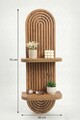 Raft de perete, Hanah Home, Artmtkwll2D, 26x35x13 cm, Stejar