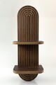 Raft de perete, Hanah Home, Artmtkwll2D, 26x35x13 cm, Wenge