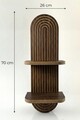 Raft de perete, Hanah Home, Artmtkwll2D, 26x35x13 cm, Wenge