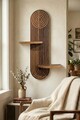 Raft de perete, Hanah Home, Artmtkwll3, 26x35x13 cm, Wenge