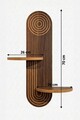 Raft de perete, Hanah Home, Artmtkwll3, 26x35x13 cm, Wenge