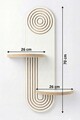 Raft de perete, Hanah Home, Artmtkwll3, 26x35x13 cm, Alb