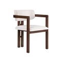 Scaun, Hanah Home, Toscana, 54x76x54 cm, Alb / Nuc închis
