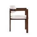 Scaun, Hanah Home, Toscana, 54x76x54 cm, Alb / Nuc închis