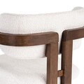Scaun, Hanah Home, Toscana, 54x76x54 cm, Alb / Nuc închis