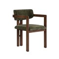Scaun, Hanah Home, Toscana, 54x76x54 cm, Verde / Nuc închis