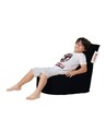 Fotoliu de gradina Bean Bag, Hanah Home, 248FRN1402, Negru