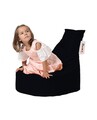 Fotoliu de gradina Bean Bag, Hanah Home, 248FRN1402, Negru