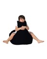 Fotoliu de gradina Bean Bag, Hanah Home, 248FRN1402, Negru