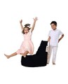 Fotoliu de gradina Bean Bag, Hanah Home, 248FRN1402, Negru