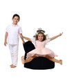 Fotoliu de gradina Bean Bag, Hanah Home, 248FRN1402, Negru