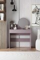Masa de machiaj, Hanah Home, Harmony Mini Round, 90x133x40 cm, Anemonă