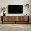 Comoda TV, Hanah Home, Nexus, 180x30x45 cm, Nuc Barok / Negru