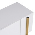 Comoda TV, Hanah Home, Nexus, 180x30x45 cm, Alb/Auriu
