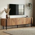 Comoda TV, Hanah Home, Nexus, 180x30x45 cm, Pin Atlantic / Negru