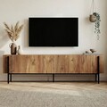 Comoda TV, Hanah Home, Nexus, 180x30x45 cm, Pin Atlantic / Negru