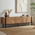 Comoda TV, Hanah Home, Nexus, 180x30x45 cm, Pin Atlantic / Negru