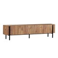 Comoda TV, Hanah Home, Nexus, 180x30x45 cm, Pin Atlantic / Negru